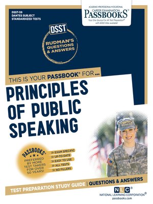 cover image of PRINCIPLES OF PUBLIC SPEAKING